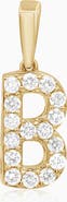 Oradina 14K Gold Luxe Letter Diamond Initial Pendant Charm