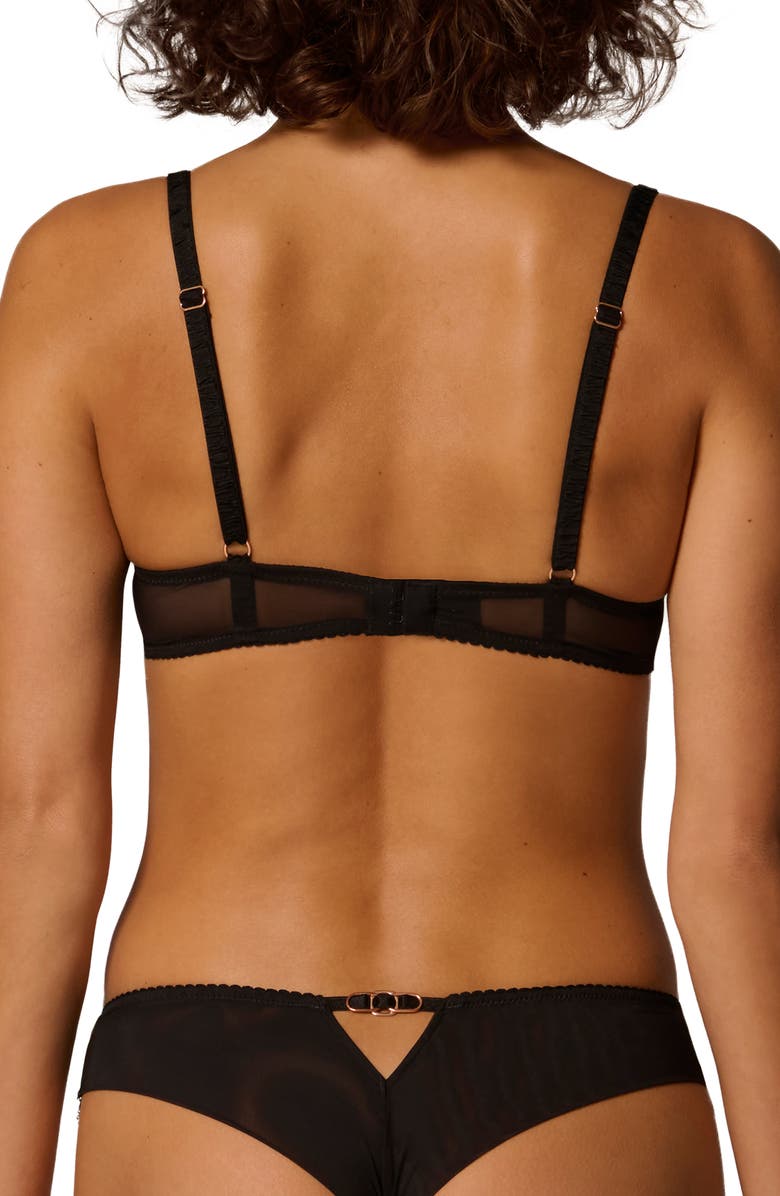 Simone Perele Idole Underwire Lace Demi Bra, Alternate, color, Black