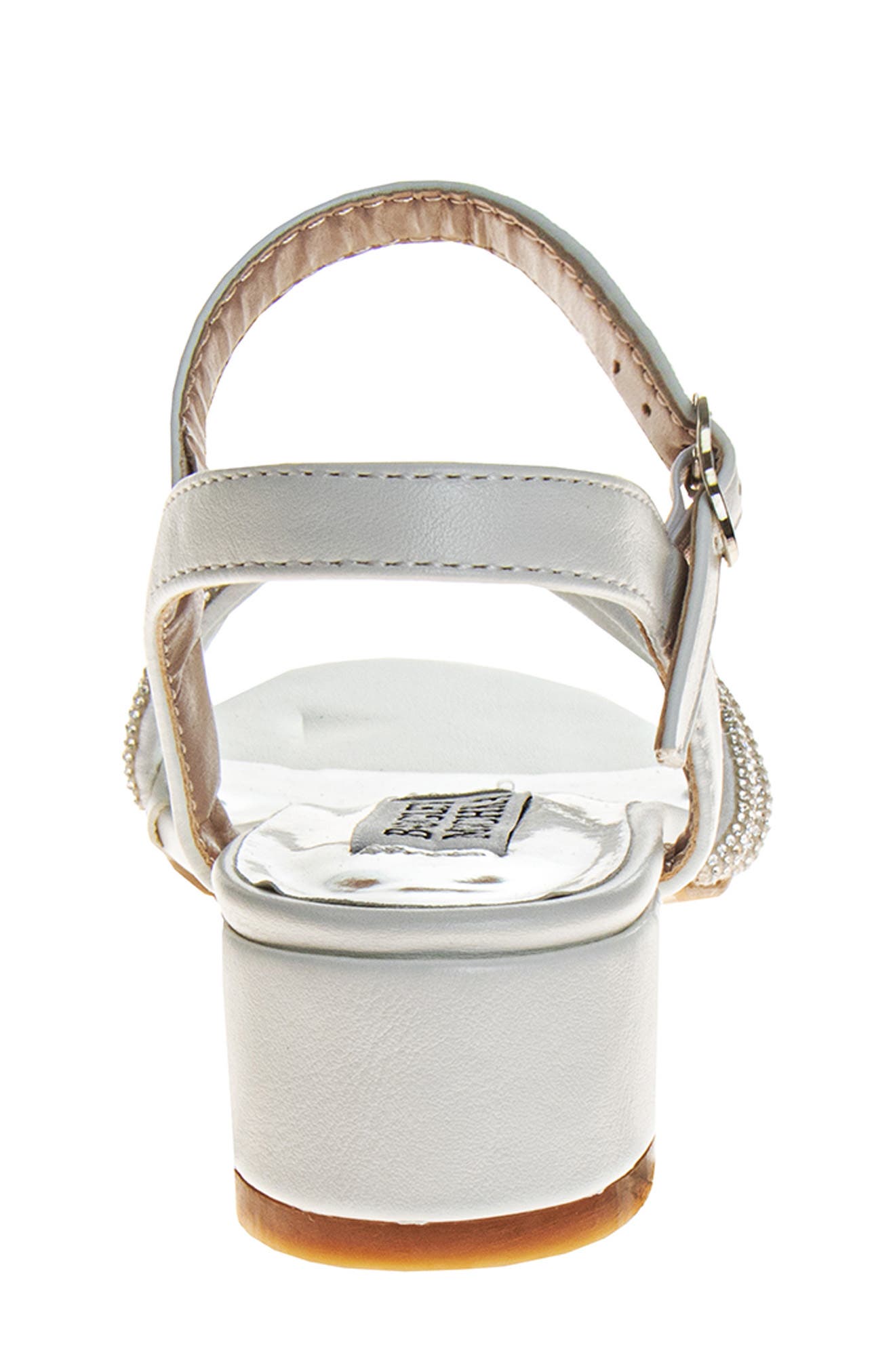 Kids' Rhinestone Sandal, Alternate, color, WHITE
