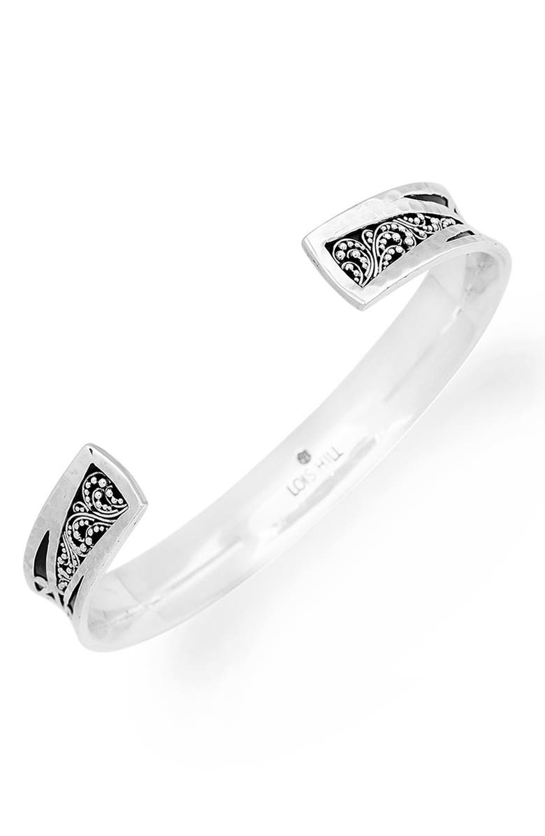 Lois Hill Sterling Silver Scroll Slim Cuff Bracelet, Alternate, color, 