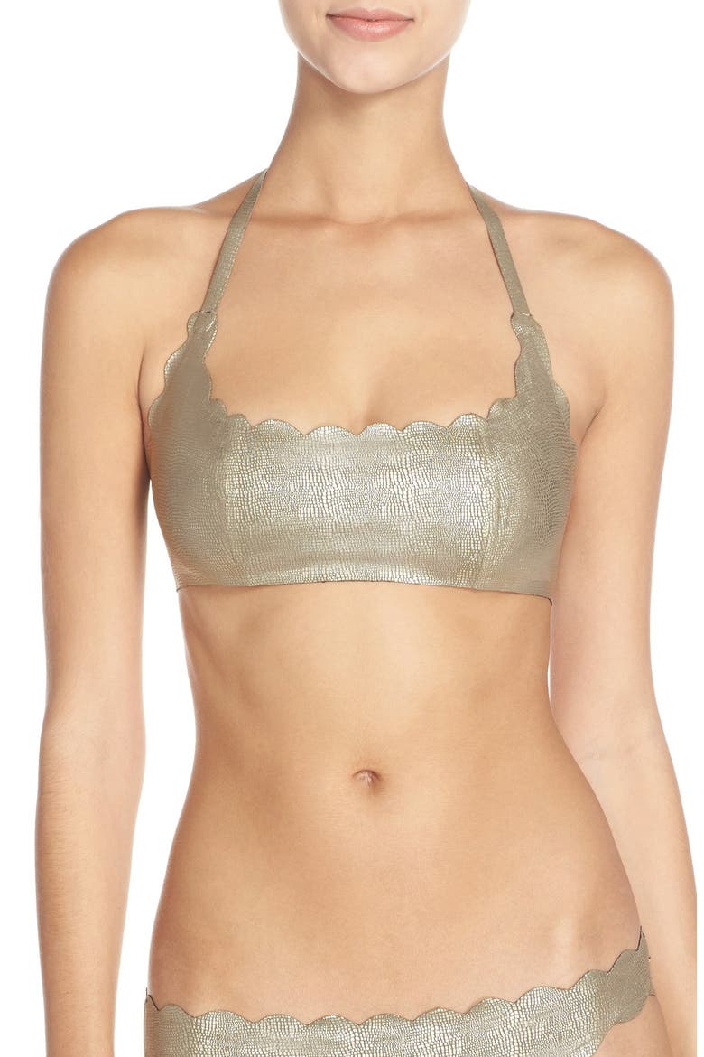 Reversible Scalloped Bikini Top, Main, color, ORO