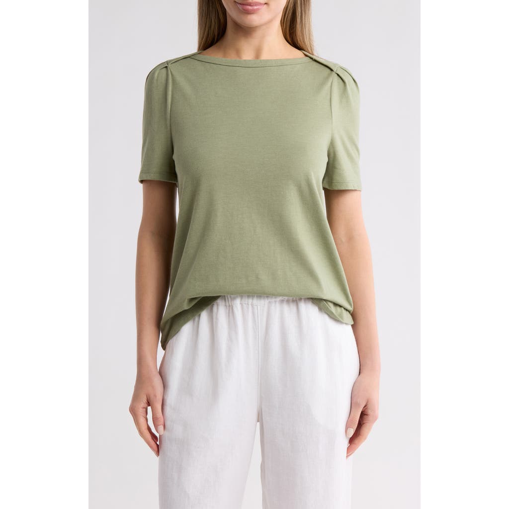 CASLON CASLON® STRIPE ENVELOPE NECK KNIT TOP