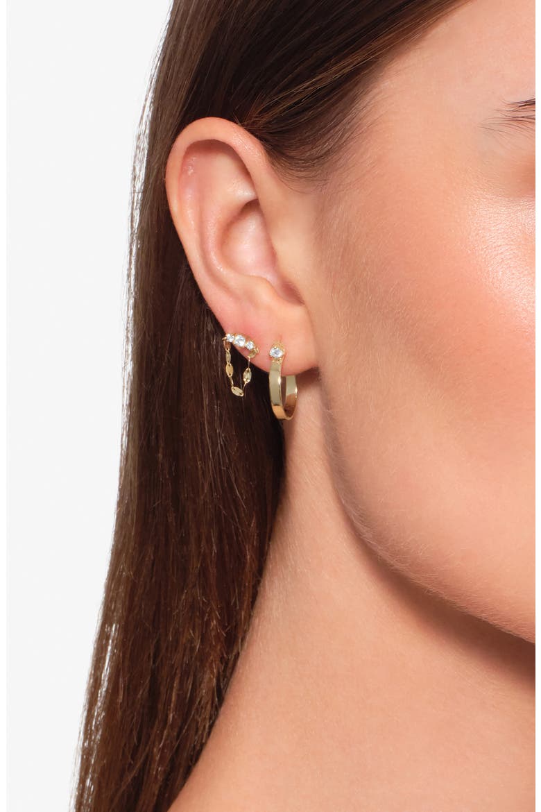 Solo Blake 14K Diamond Draping Earrings, Alternate, color, 14K YELLOW GOLD