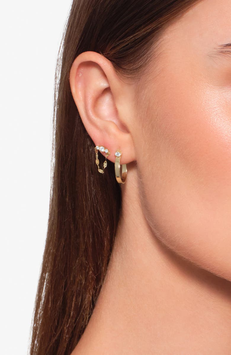 LANA Solo Blake 14K Diamond Draping Earrings, Alternate, color, 14K Yellow Gold