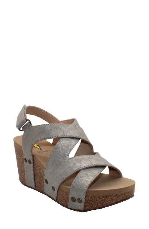 Tory Crisscross Wedge Sandal (Women)