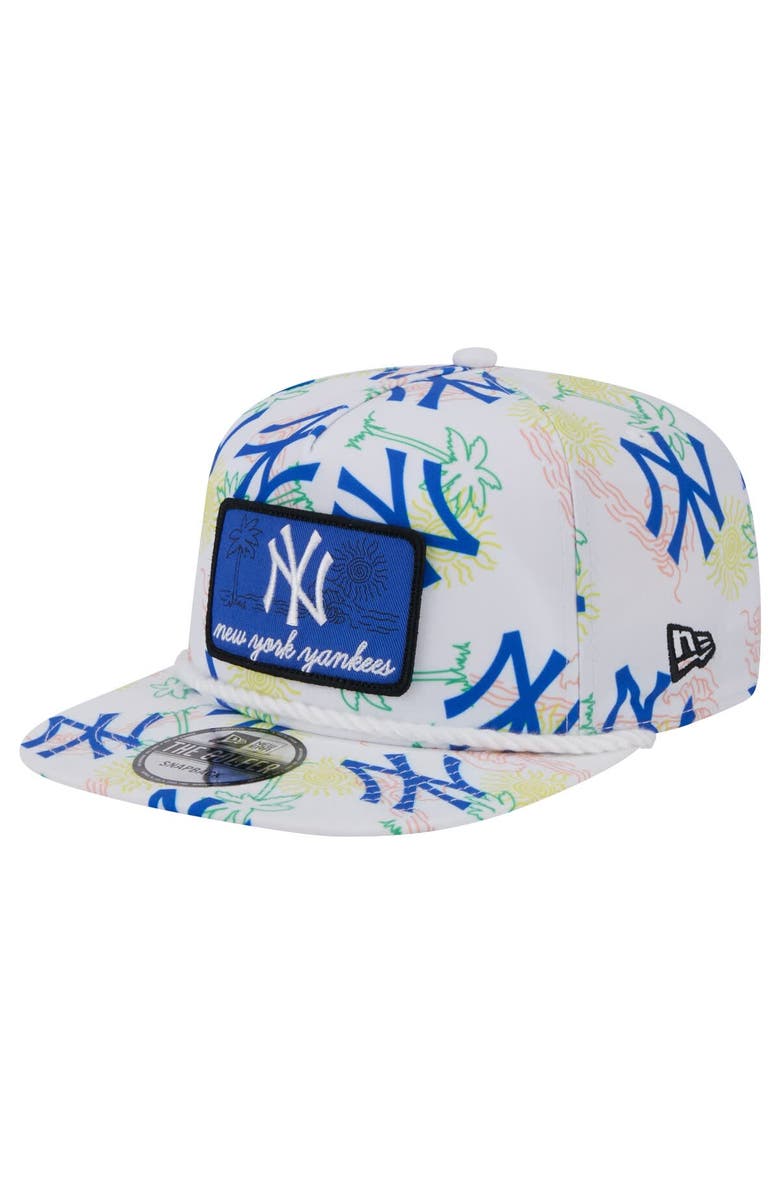 New Era Men's New Era White New York Yankees Islander Golfer Snapback Hat, Main, color, White