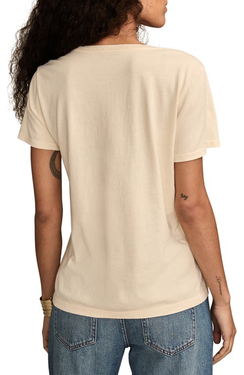 Lucky Brand Ornate Sun Frame Metallic Graphic T-shirt In Neutral