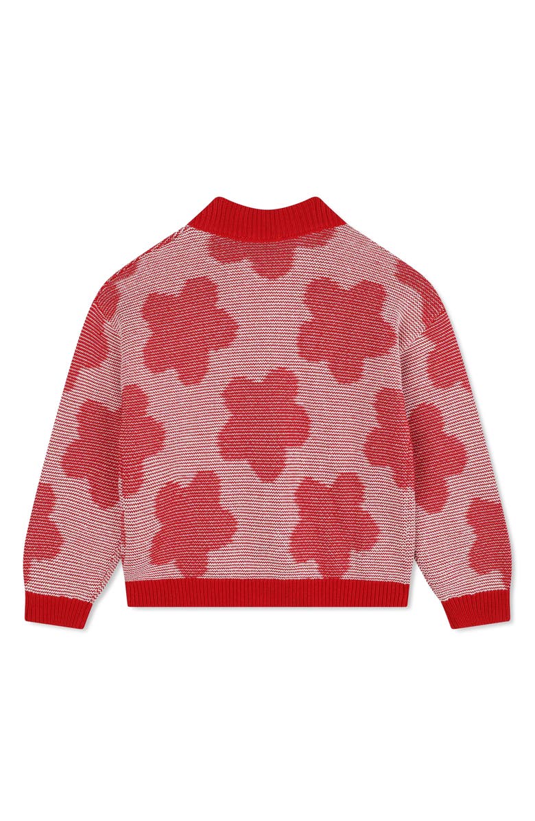 KENZO Kids' Boke Jacquard Cotton Cardigan, Alternate, color, 