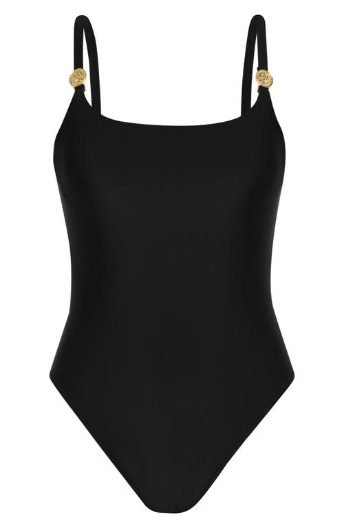 L Agence Remi One-piece Swimsuit In Black In Black