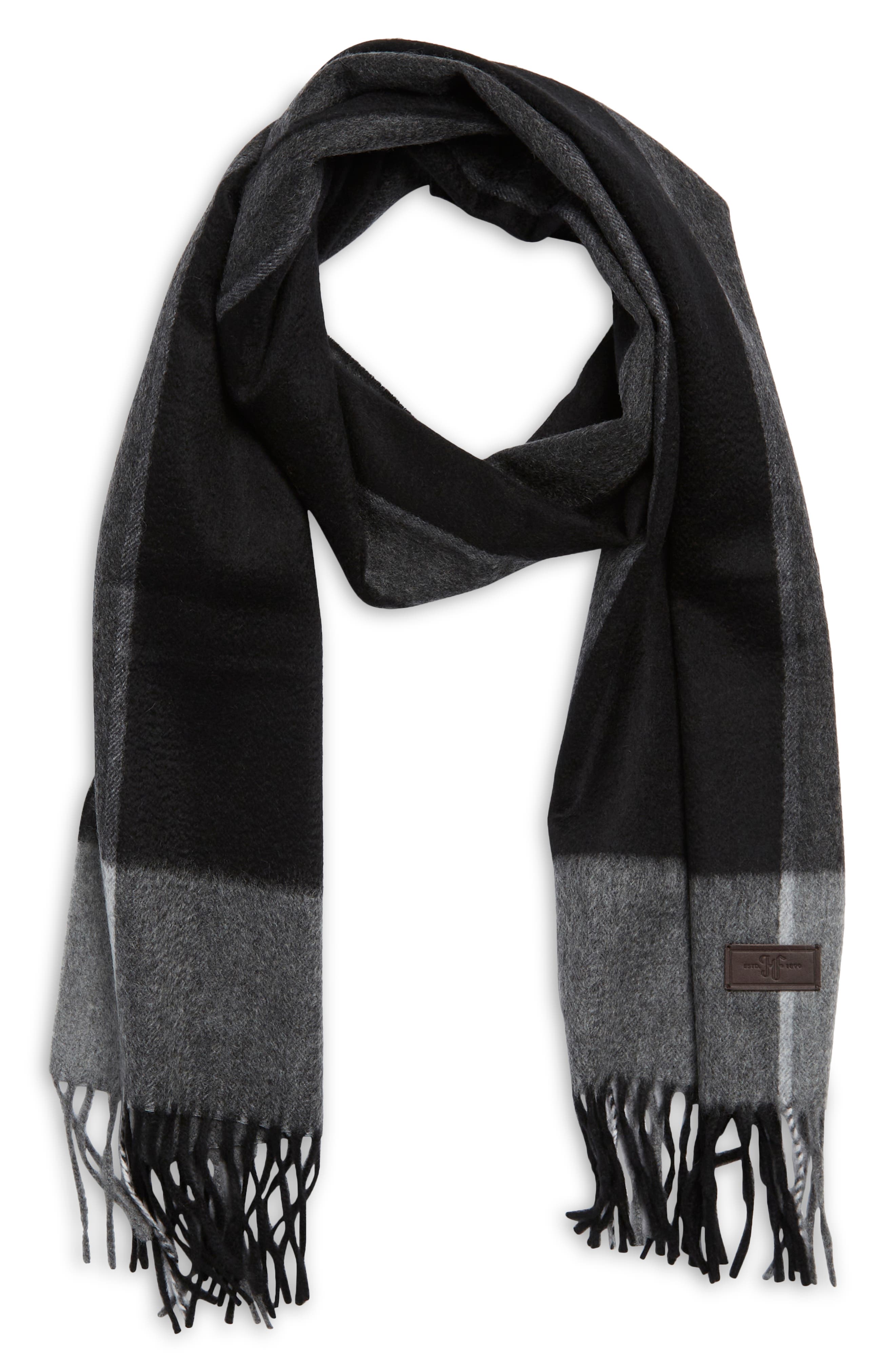 Hickey Freeman Colorblock Cashmere Scarf