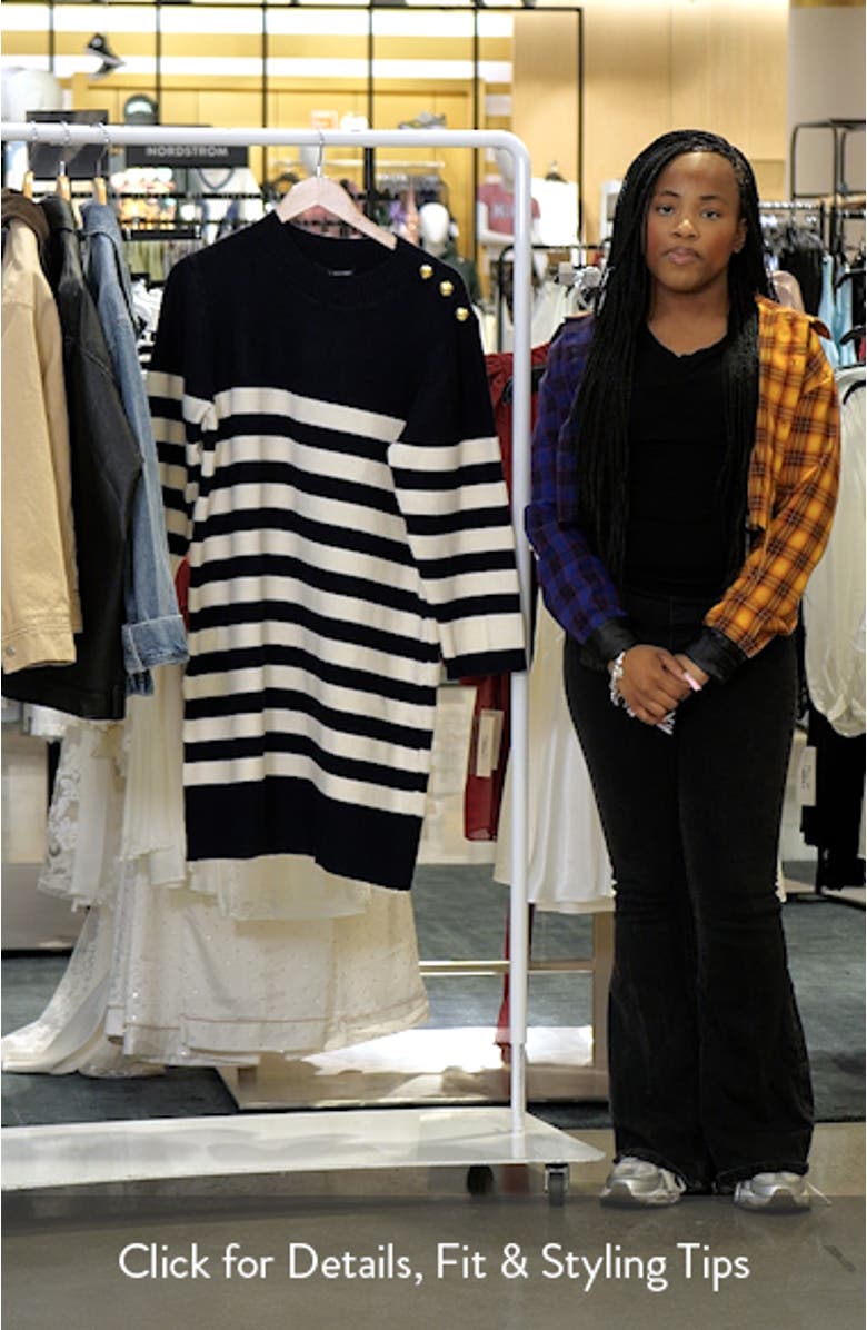 Stripe Long Sleeve Sweater Dress, sales video thumbnail
