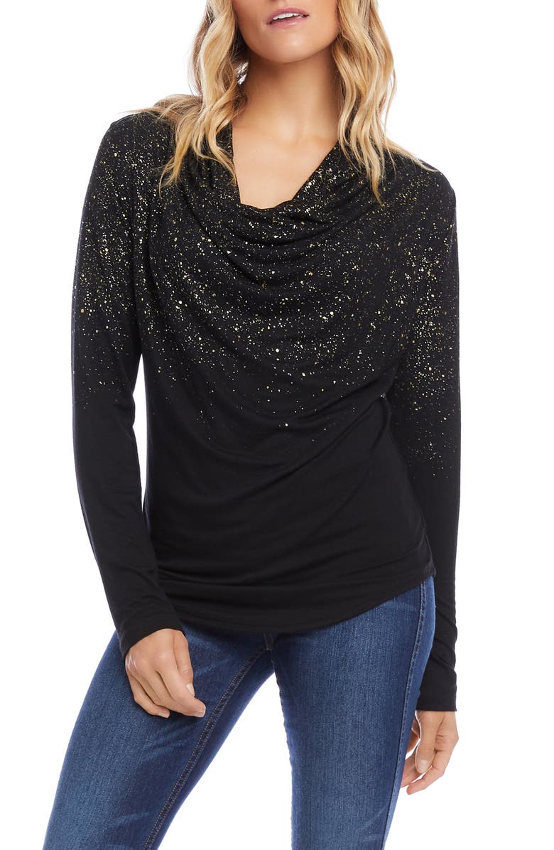 Karen Kane Draped Cowl Neck Top, Main, color,
