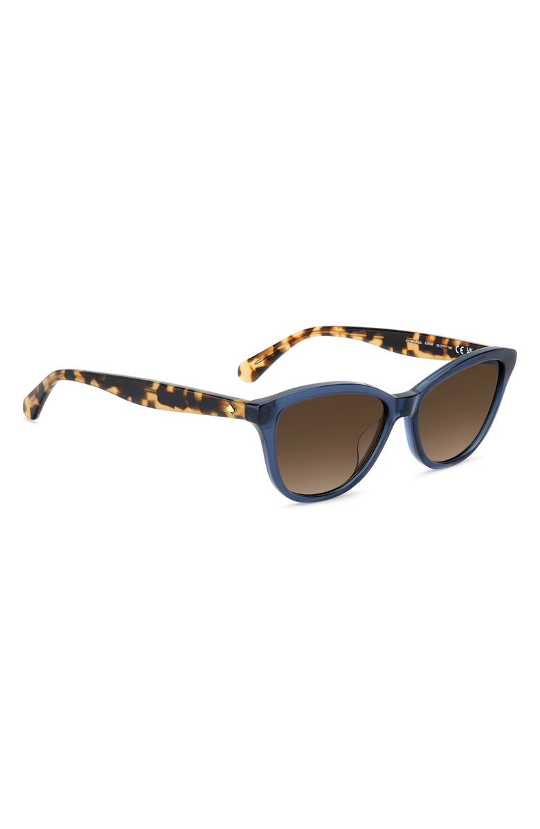 Kate Spade New York Tayla 55mm Sunglasses, Alternate, color, Blue/ Brown Sf