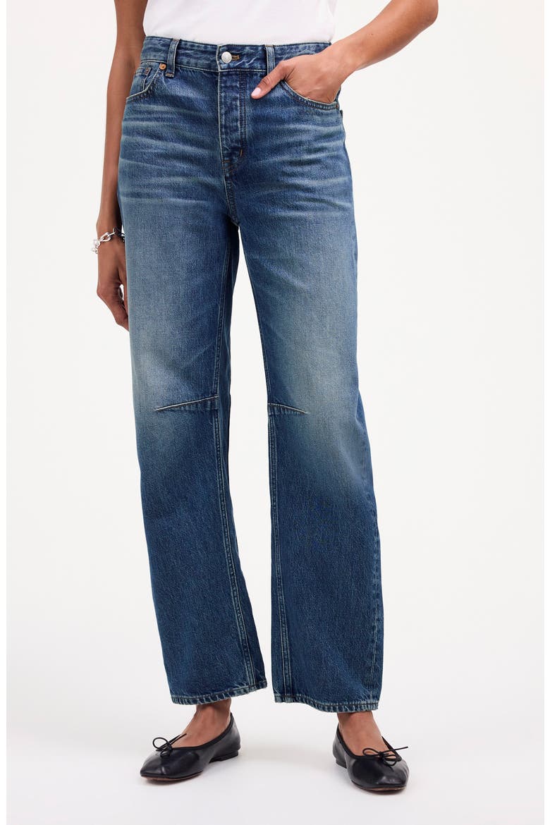 Darted Barrel Leg Jeans, Main, color, IRMO WASH