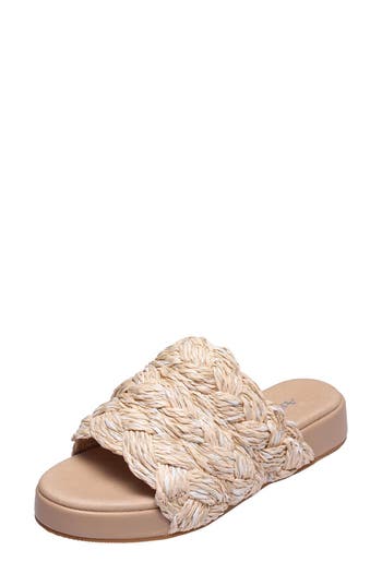 Antelope Bray Raffia Slide Sandal In Natural