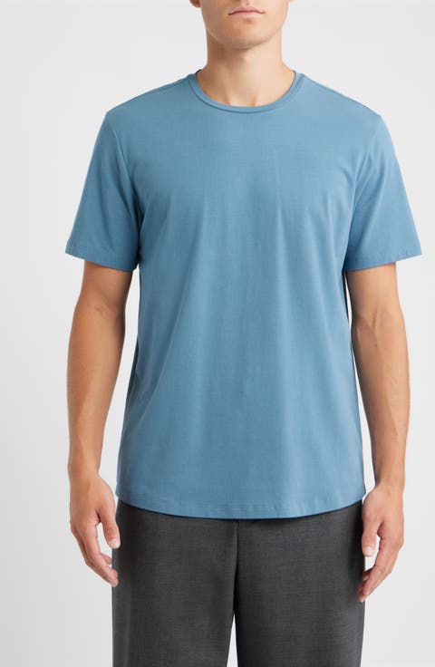 Crewneck Stretch Cotton T-Shirt
