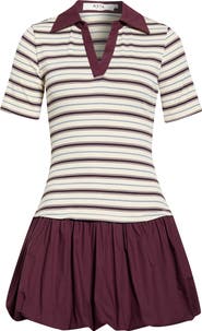 ASTR the Label Emmalee Mixed Media Bubble Hem Minidress