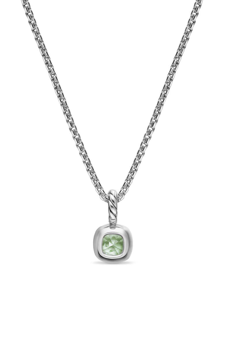 David Yurman Mini Cushion Cut Enhancer, Alternate, color, Prasiolite