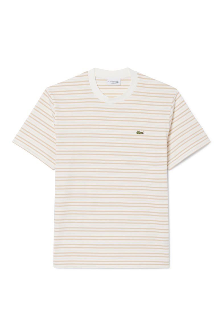 Essentials Stripe Cotton T-Shirt, Alternate, color, MILLET/ FLOUR