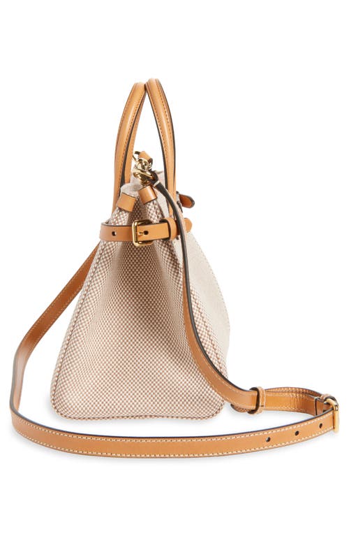 Valentino Small Antibes Shopping Bag In Camel/natural