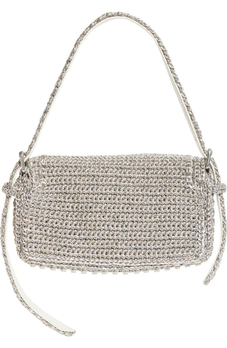 Alexander Wang Ricco Cozy Slim Woven Shoulder Bag, Alternate, color, Metallic Gunmetal