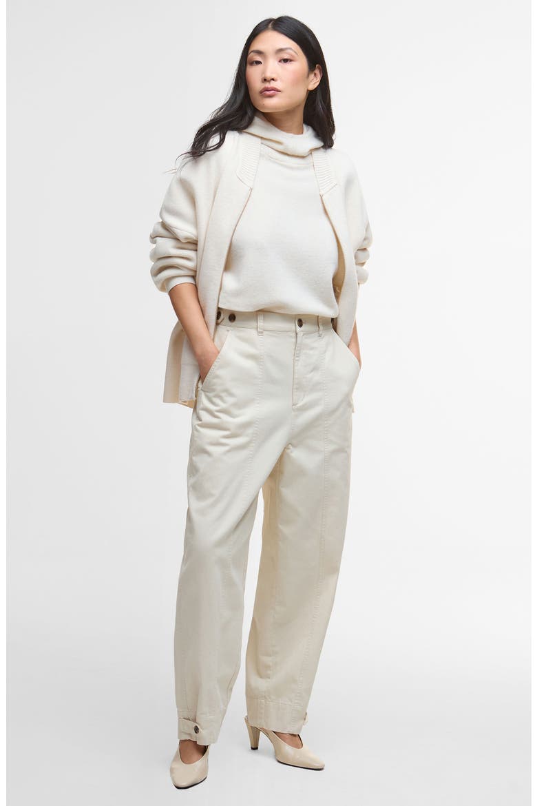 Milda Cotton & Wool Bomber Cardigan, Alternate, color, BIRCH