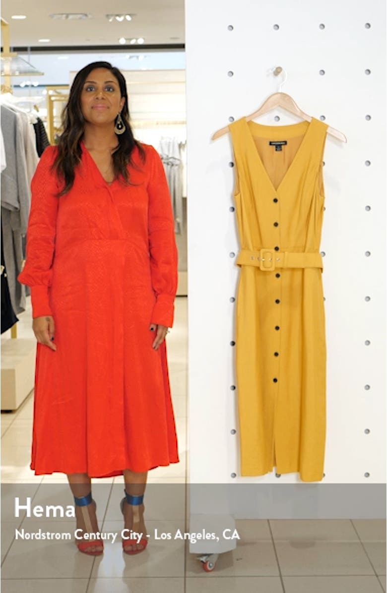 Sleeveless Button-Up Midi Dress, sales video thumbnail