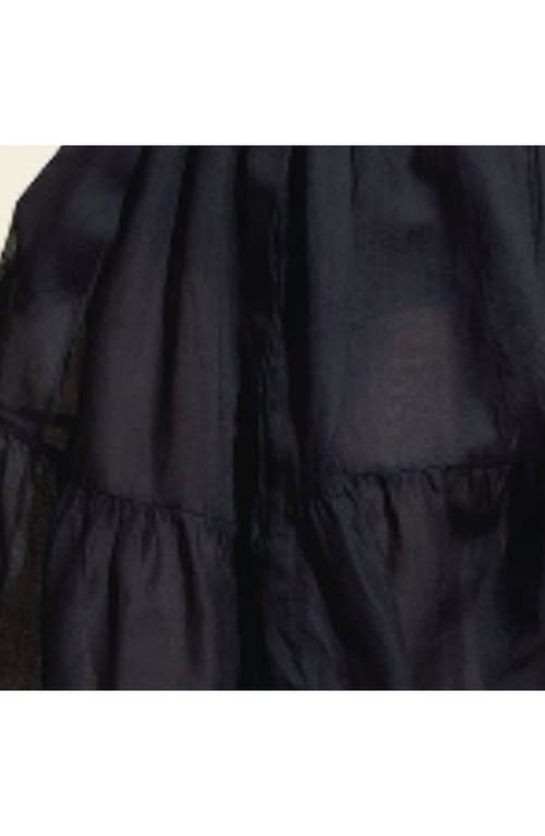Cynthia Rowley Ramie Midi Pintuck Kaftan In Black