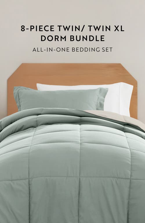 Homespun Ultimate College Essentials Bedding Bundle. In Eucalyptus/natural