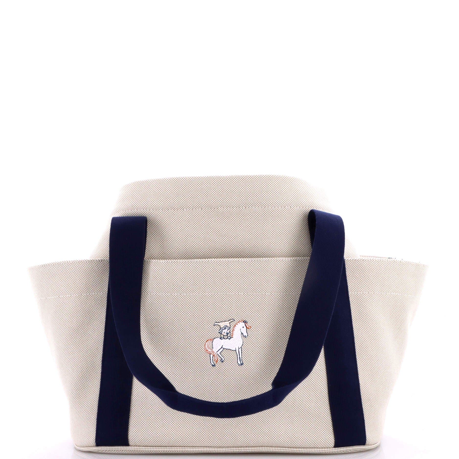 Cabriole Nappy Tote Canvas, Main, color, Beige