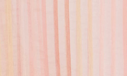 Joie Keeley Stripe Silk & Cotton Button-up Shirt In Peach Melba