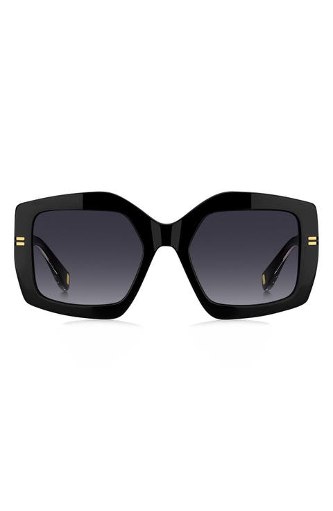 53mm Gradient Rectangular Sunglasses
