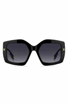 53mm Gradient Rectangular Sunglasses