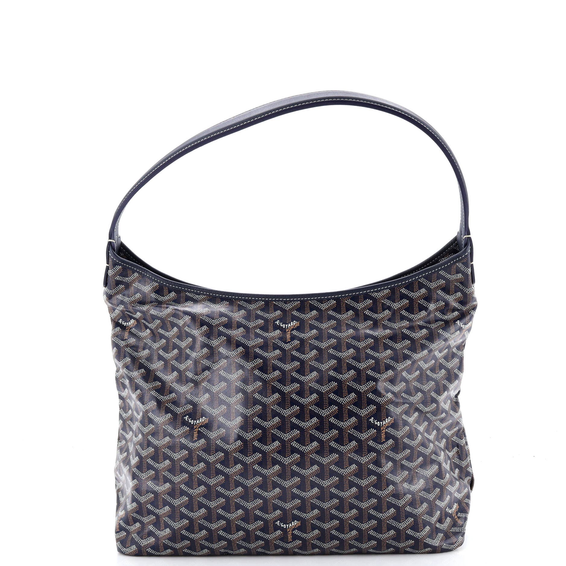Pre-Owned Goyard Boheme Hobo Coated Canvas, Alternate, color, Blue