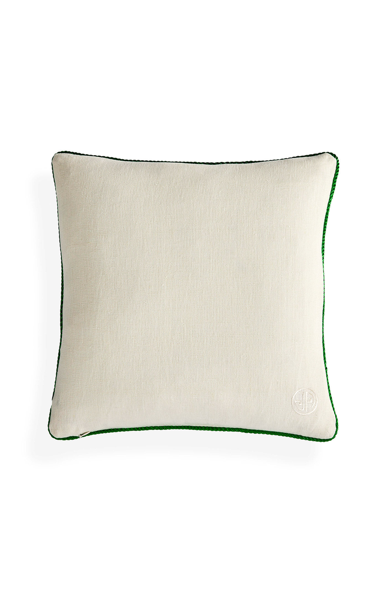 Jonathan Adler Pompidou Pillow, Alternate, color, Green Quatrefoil