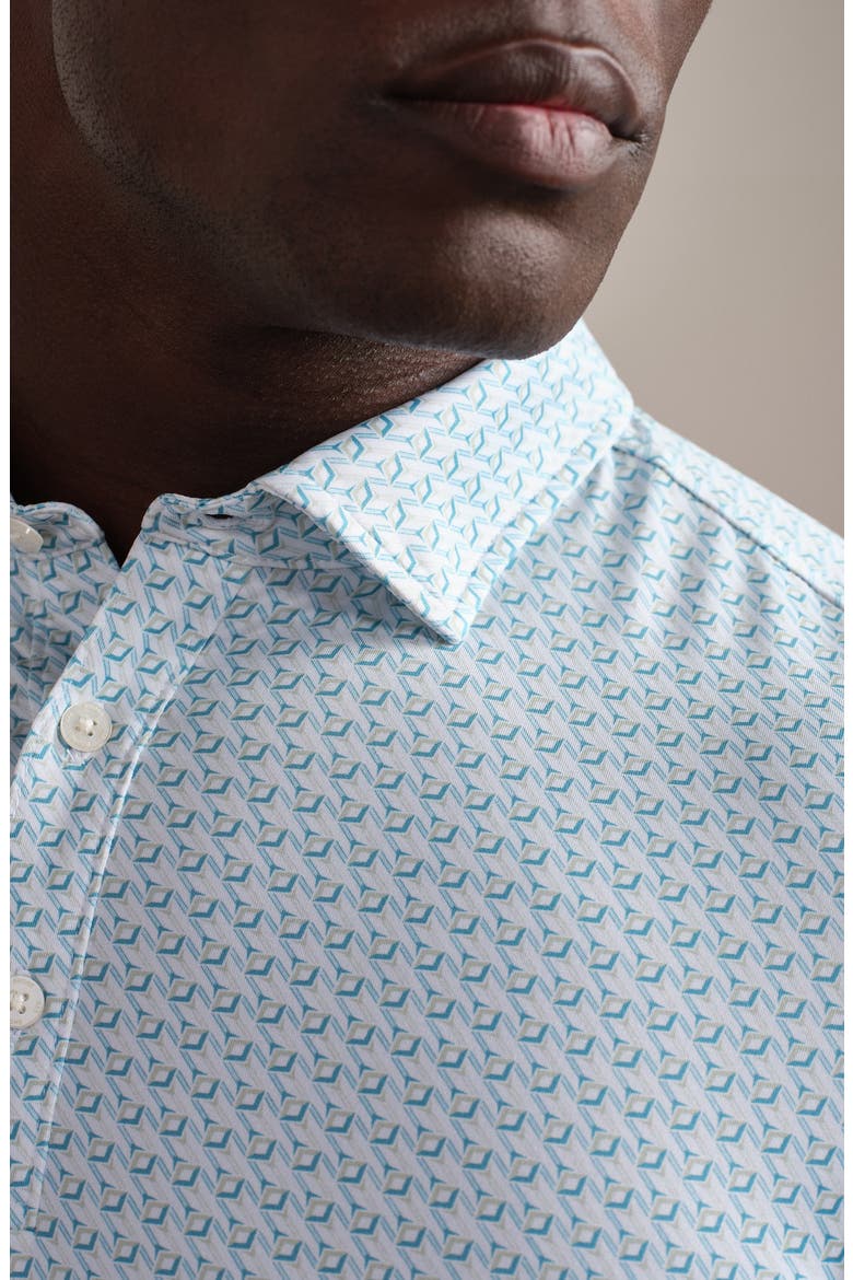 Drive Time Performance Polo, Alternate, color, COOL MINT DIAMOND GEO