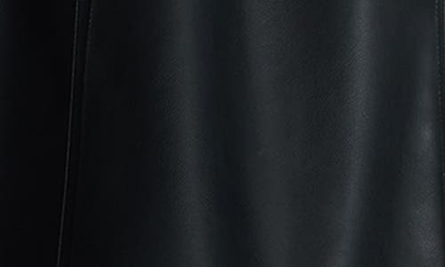 Robert Rodriguez Nova Square Neck Faux Leather Midi Dress In Black