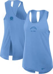Nike Women's Nike Powder Blue Los Angeles Chargers Glory Crisscross Performance Tank Top