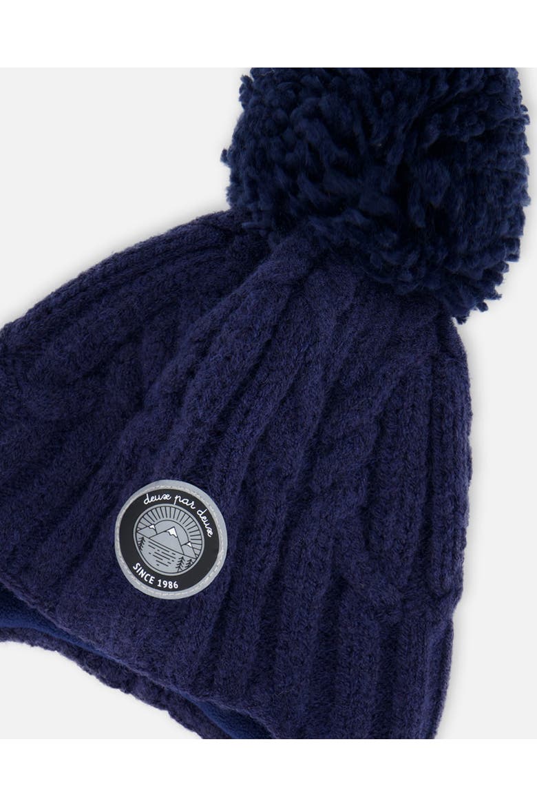 Kids Unisex Peruvian Knit Hat Navy, Alternate, color, Dress Blue