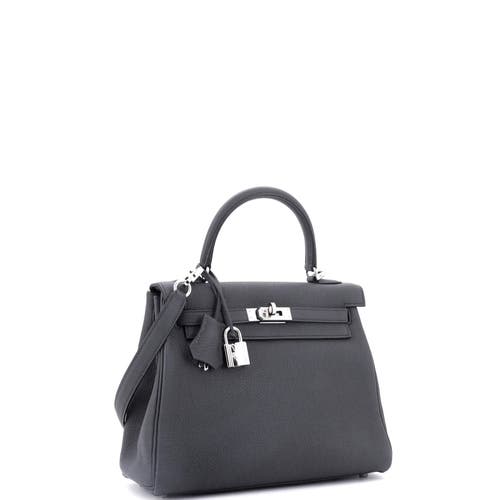 Pre-owned Hermes Hermes Kelly Handbag Grey Togo With Palladium Hardware 25 In Gray