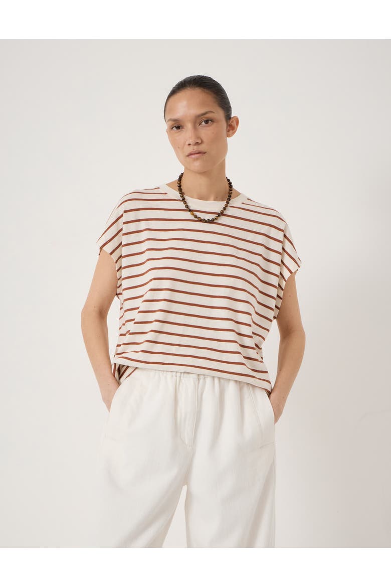 Petra Cotton Relaxed Fit T-shirt, Main, color, Off White