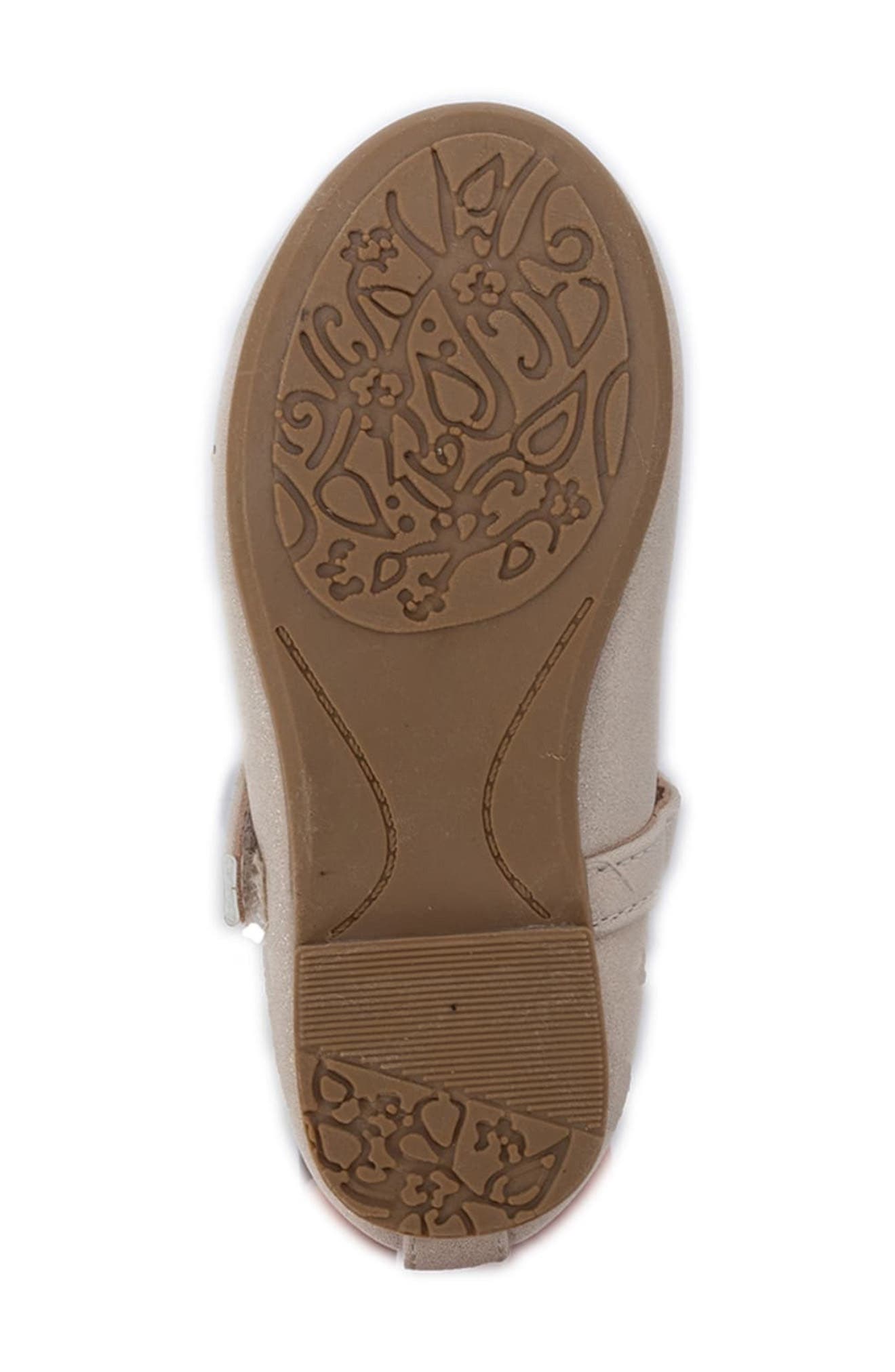 bebe Gigi Heart Dottie Mary Jane Flat, Alternate, color, Taupe