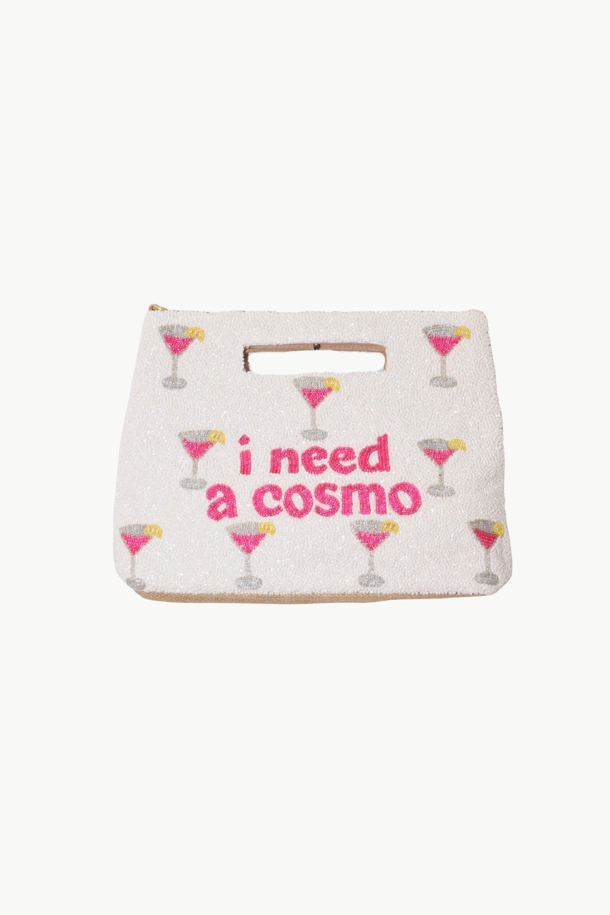 Island to East Side I Need a Cosmo Handle Pouch, Main, color, White