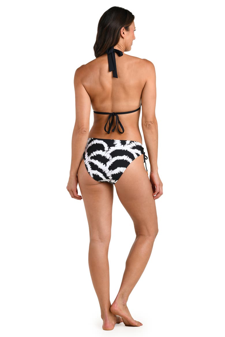 Shadows Halter Bikini Top, Alternate, color, BLACK