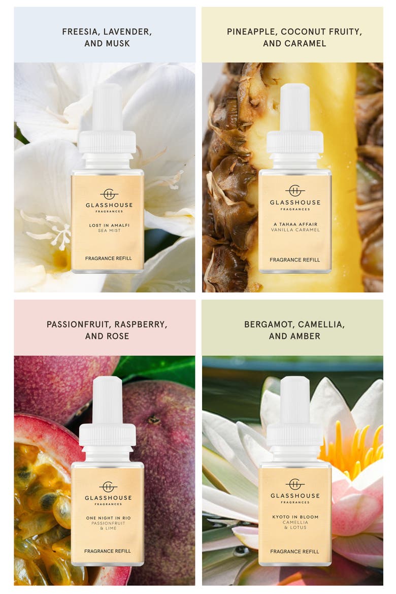 x Glasshouse 4-Pack Home Diffuser Fragrance Refill $84 Value, Alternate, color, NO COLOR