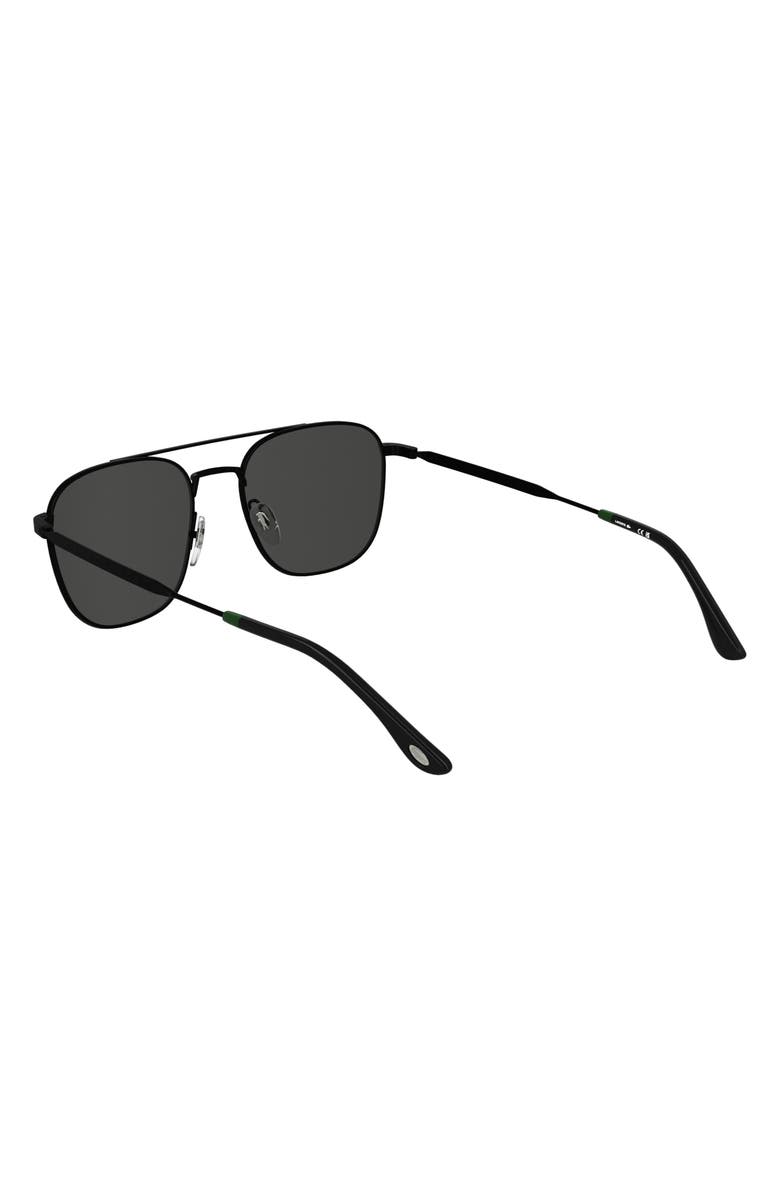 Lacoste Monogram 55mm Navigator Sunglasses, Alternate, color, Matte Black
