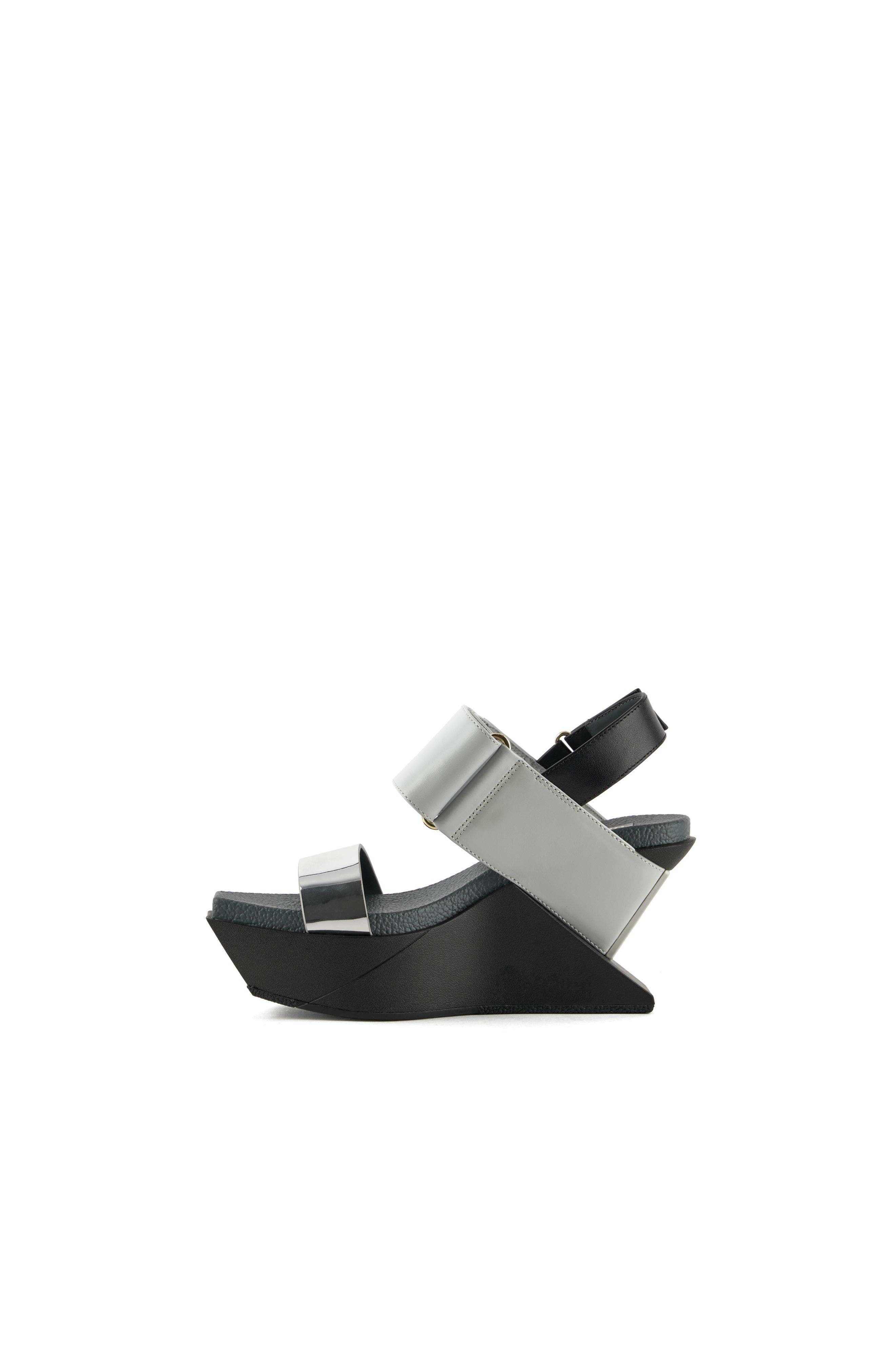 United Nude Delta Wedge Sandal, Alternate, color, Steel