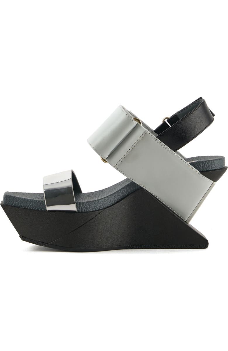 United Nude Delta Wedge Sandal, Alternate, color, Steel