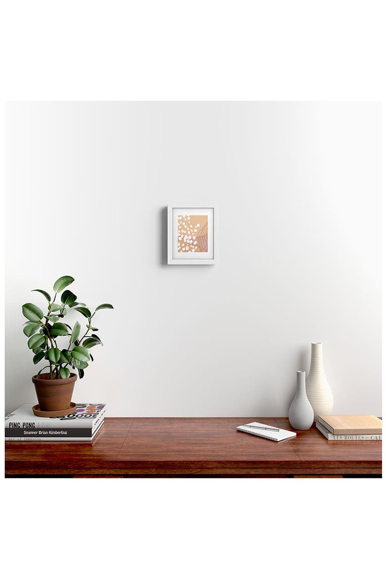 Modern Abstract Framed Art Print, Alternate, color, WHITE FRAME
