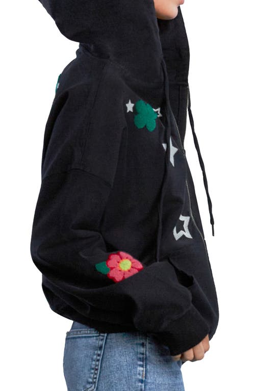 Billy T Birds Of A Feather Embroidered Zip-up Graphic Hoodie